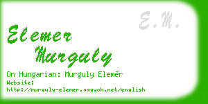 elemer murguly business card